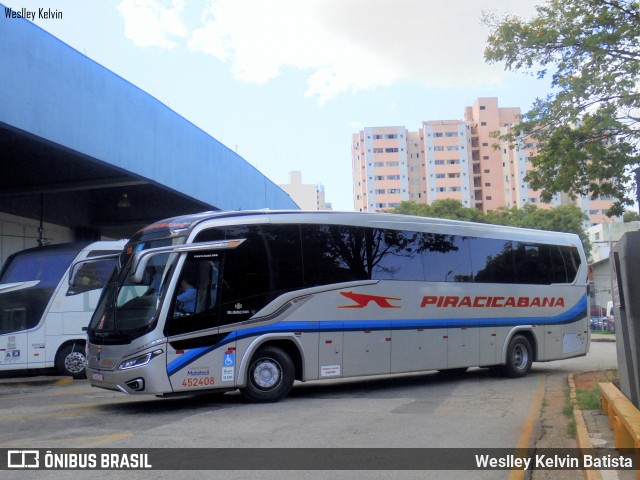 Viação Piracicabana 452408 na cidade de Sorocaba, São Paulo, Brasil, por Weslley Kelvin Batista. Número da foto: #12953215.