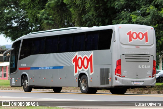 Auto Viação 1001 RJ 108.118 na cidade de Leopoldina, Minas Gerais, Brasil, por Lucas Oliveira. Número da foto: #12954555.