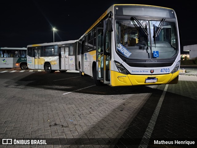 Viação Sorriso de Minas 4703 na cidade de Uberlândia, Minas Gerais, Brasil, por Matheus Henrique. Número da foto: #12952566.