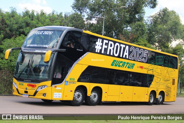Eucatur - Empresa União Cascavel de Transportes e Turismo 6038 na cidade de Curitiba, Paraná, Brasil, por Paulo Henrique Pereira Borges. Número da foto: #12954746.