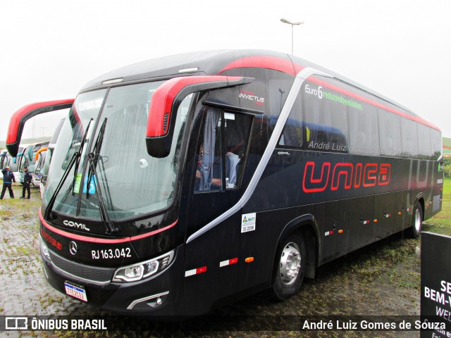 Transportes Única Petrópolis RJ 163.042 na cidade de Juiz de Fora, Minas Gerais, Brasil, por André Luiz Gomes de Souza. Número da foto: #12955165.