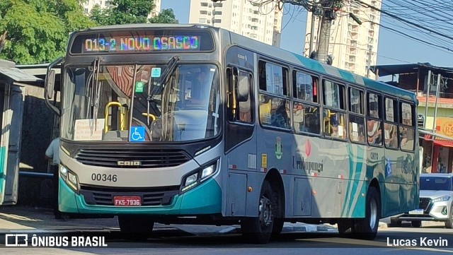 Auto Viação Urubupungá 00346 na cidade de Osasco, São Paulo, Brasil, por Lucas Kevin. Número da foto: #12952376.