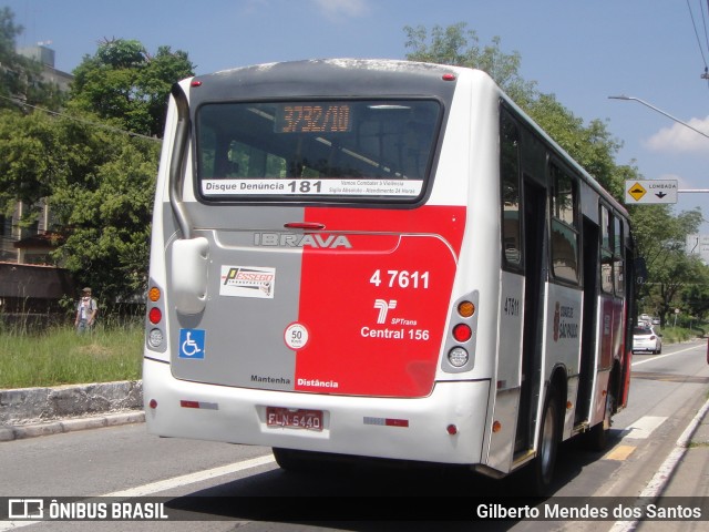 Pêssego Transportes 4 7611 na cidade de São Paulo, São Paulo, Brasil, por Gilberto Mendes dos Santos. Número da foto: #12952240.