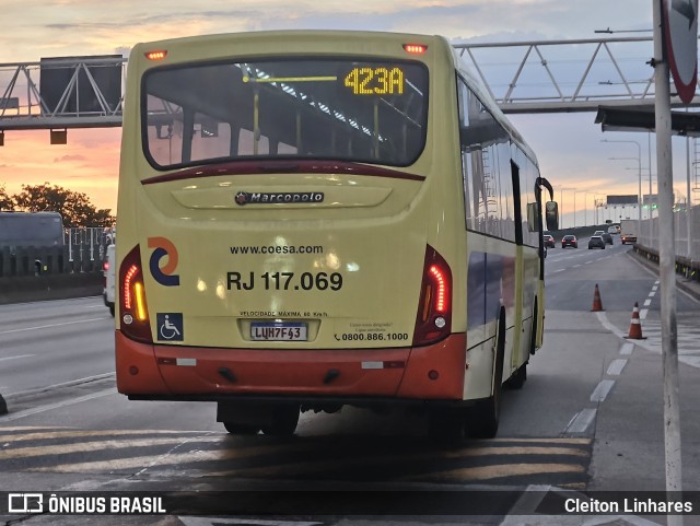Coesa Transportes RJ 117.069 na cidade de Niterói, Rio de Janeiro, Brasil, por Cleiton Linhares. Número da foto: #12952588.