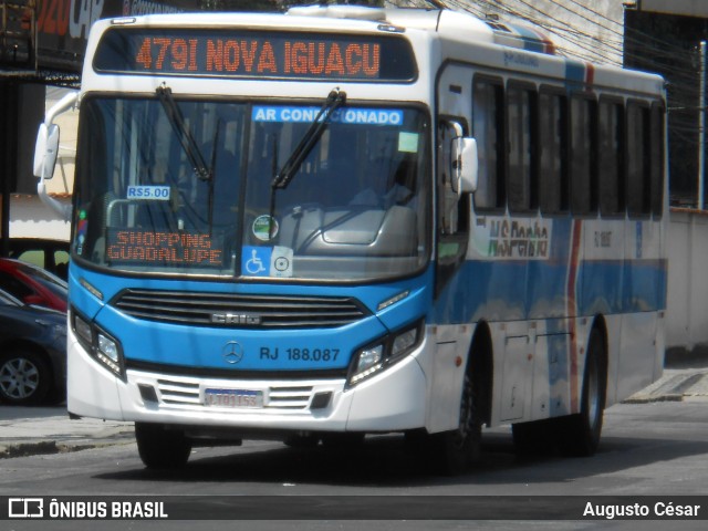 Viação Nossa Senhora da Penha RJ 188.087 na cidade de Nova Iguaçu, Rio de Janeiro, Brasil, por Augusto César. Número da foto: #12953174.