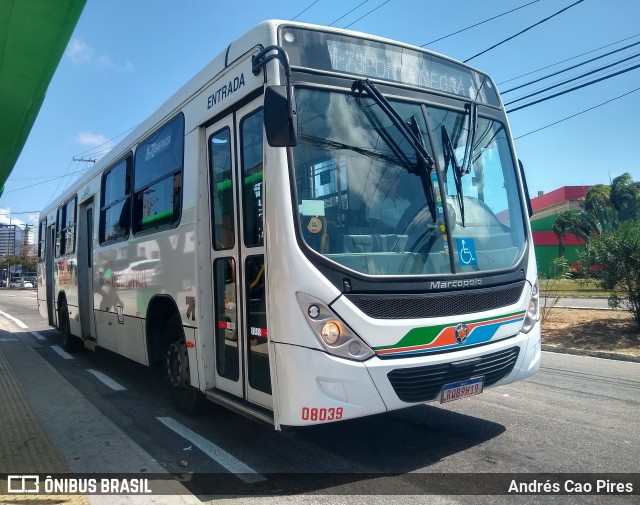 Transnacional Transportes Urbanos 08039 na cidade de Natal, Rio Grande do Norte, Brasil, por Andrés Cao Pires. Número da foto: #12955409.