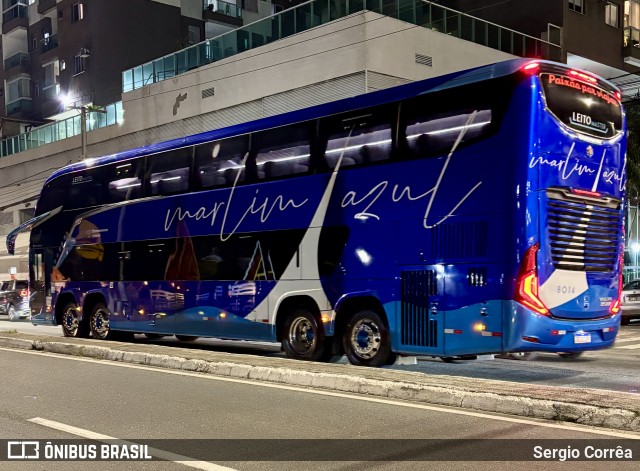 Marlim Azul Turismo 8014 na cidade de Vila Velha, Espírito Santo, Brasil, por Sergio Corrêa. Número da foto: #12955438.
