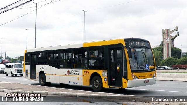 Viação Metrópole Paulista - Zona Leste 3 1692 na cidade de São Paulo, São Paulo, Brasil, por Francisco Ivano. Número da foto: #12957050.