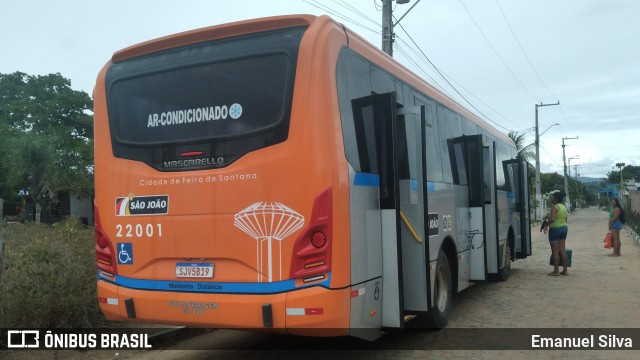 Auto Ônibus São João 22001 na cidade de Feira de Santana, Bahia, Brasil, por Emanuel Silva. Número da foto: #12958678.