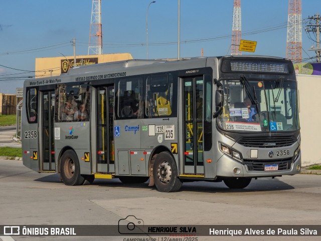 Expresso CampiBus 2358 na cidade de Campinas, São Paulo, Brasil, por Henrique Alves de Paula Silva. Número da foto: #12958098.