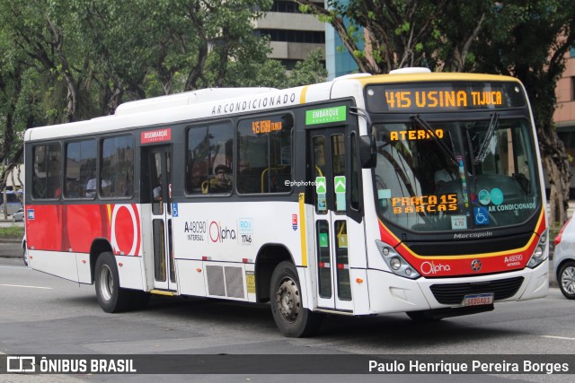 Auto Viação Alpha A48090 na cidade de Rio de Janeiro, Rio de Janeiro, Brasil, por Paulo Henrique Pereira Borges. Número da foto: #12957860.