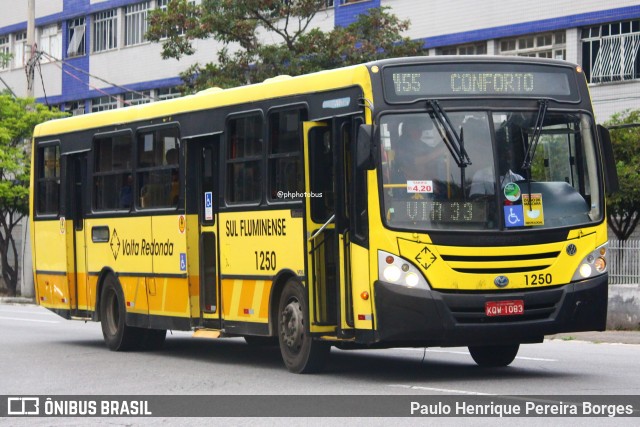 Viação Sul Fluminense 1250 na cidade de Volta Redonda, Rio de Janeiro, Brasil, por Paulo Henrique Pereira Borges. Número da foto: #12957927.
