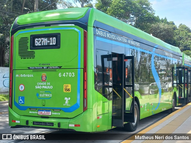 Viação Paratodos > São Jorge > Metropolitana São Paulo > Mobibrasil 6 4703 na cidade de São Paulo, São Paulo, Brasil, por Matheus Neri dos Santos. Número da foto: #12960495.