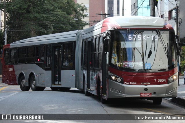 Viação Metrópole Paulista - Zona Sul 7 3804 na cidade de São Paulo, São Paulo, Brasil, por Luiz Fernando Maximo. Número da foto: #12960483.