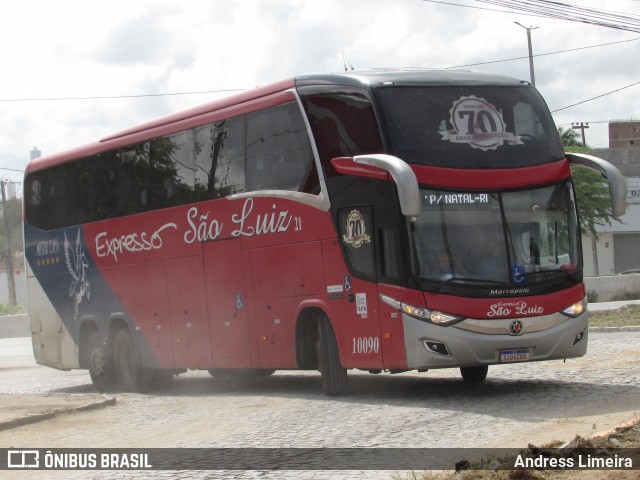 Expresso São Luiz 10090 na cidade de Caruaru, Pernambuco, Brasil, por Andress Limeira. Número da foto: #12962009.