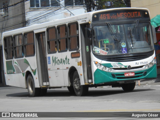 Viação Mirante RJ 175.001 na cidade de Nova Iguaçu, Rio de Janeiro, Brasil, por Augusto César. Número da foto: #12960328.