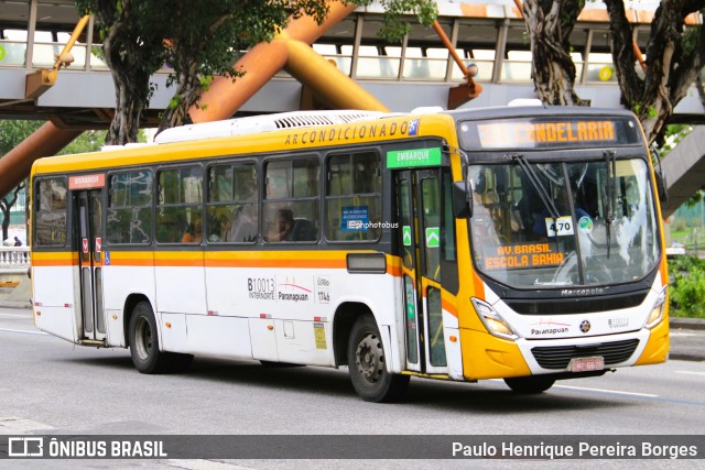 Transportes Paranapuan B10013 na cidade de Rio de Janeiro, Rio de Janeiro, Brasil, por Paulo Henrique Pereira Borges. Número da foto: #12962100.