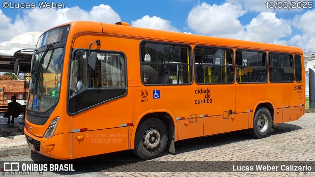 Transporte Coletivo Glória BI887 na cidade de Curitiba, Paraná, Brasil, por Lucas Weber Calizario. Número da foto: #12962058.