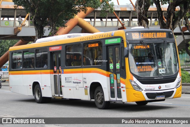 Transportes Paranapuan B10077 na cidade de Rio de Janeiro, Rio de Janeiro, Brasil, por Paulo Henrique Pereira Borges. Número da foto: #12962115.