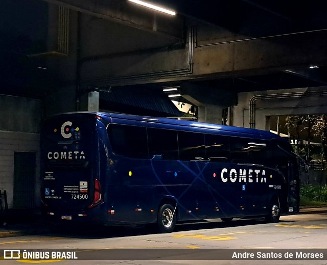 Viação Cometa 724500 na cidade de São Paulo, São Paulo, Brasil, por Andre Santos de Moraes. Número da foto: #12960061.