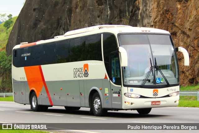 Viação Cidade do Aço RJ 174.120 na cidade de Paracambi, Rio de Janeiro, Brasil, por Paulo Henrique Pereira Borges. Número da foto: #12962141.