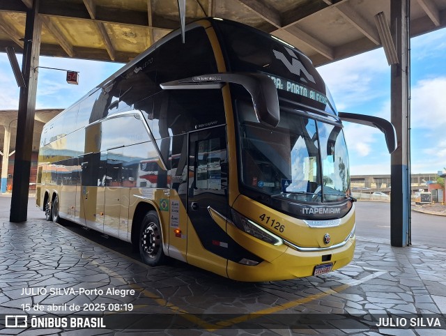 Viação Nova Itapemirim 41126 na cidade de Porto Alegre, Rio Grande do Sul, Brasil, por JULIO SILVA. Número da foto: #12959882.
