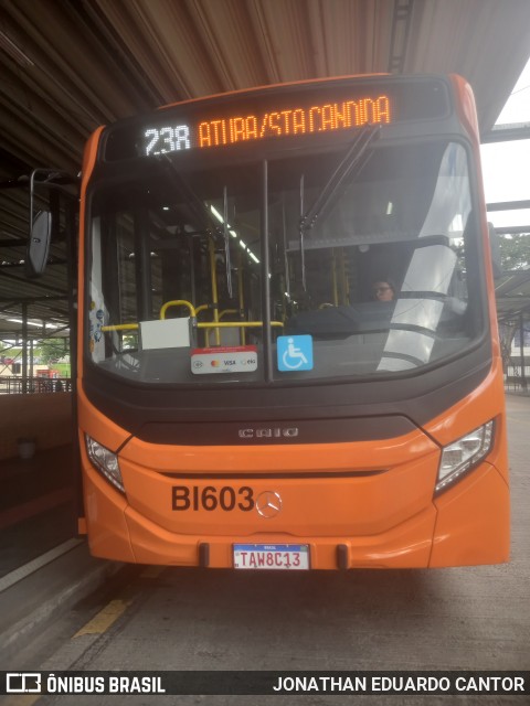 Transporte Coletivo Glória BI603 na cidade de Curitiba, Paraná, Brasil, por JONATHAN EDUARDO CANTOR. Número da foto: #12963076.