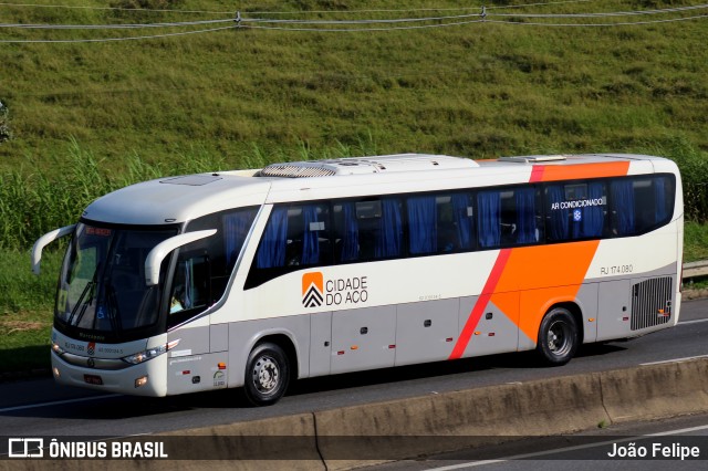 Viação Cidade do Aço RJ 174.080 na cidade de Canas, São Paulo, Brasil, por João Felipe. Número da foto: #12964899.