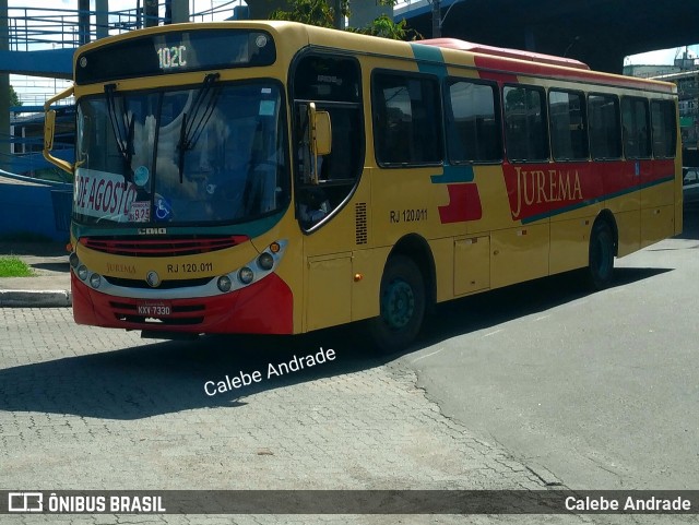 Auto Viação Jurema RJ 120.011 na cidade de Duque de Caxias, Rio de Janeiro, Brasil, por Calebe Andrade. Número da foto: #12963885.