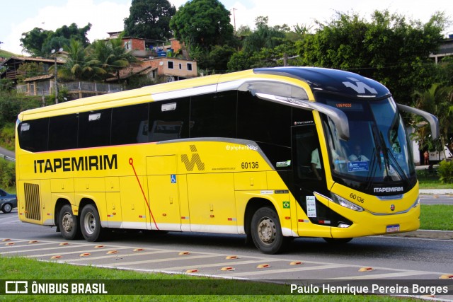 Viação Nova Itapemirim 60136 na cidade de Barra do Piraí, Rio de Janeiro, Brasil, por Paulo Henrique Pereira Borges. Número da foto: #12963737.