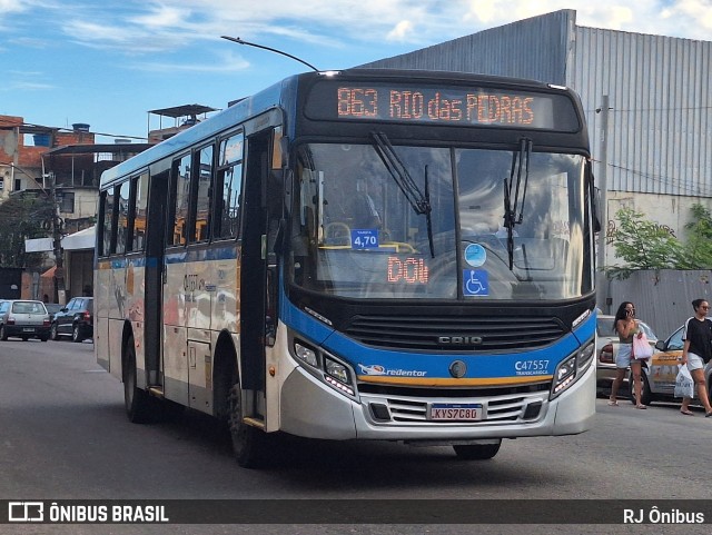 Viação Redentor C47557 na cidade de Rio de Janeiro, Rio de Janeiro, Brasil, por RJ Ônibus. Número da foto: #12962517.