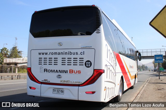 Romanini Bus 123 na cidade de Tiltil, Chacabuco, Metropolitana de Santiago, Chile, por Benjamín Tomás Lazo Acuña. Número da foto: #12962505.