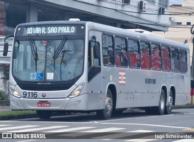 BluMob - Concessionária de Transporte Urbano de Blumenau 9116 na cidade de Blumenau, Santa Catarina, Brasil, por Iago Scheineider. Número da foto: #12962383.