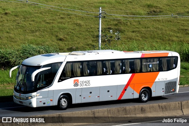 Viação Cidade do Aço RJ 174.136 na cidade de Canas, São Paulo, Brasil, por João Felipe. Número da foto: #12963843.