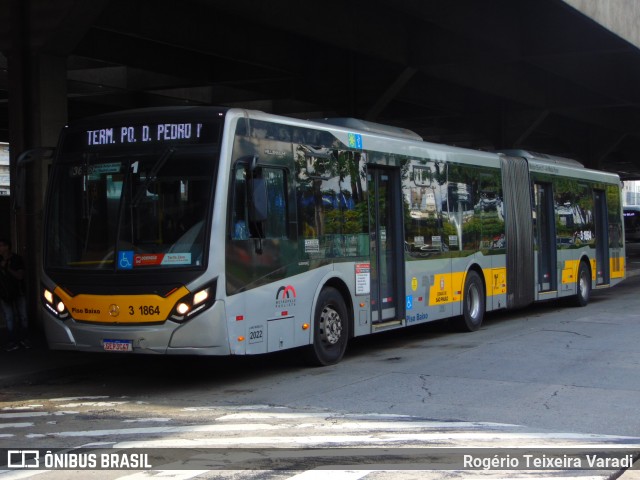 Viação Metrópole Paulista - Zona Leste 3 1864 na cidade de São Paulo, São Paulo, Brasil, por Rogério Teixeira Varadi. Número da foto: #12963997.