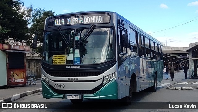 Auto Viação Urubupungá 00418 na cidade de Osasco, São Paulo, Brasil, por Lucas Kevin. Número da foto: #12962565.
