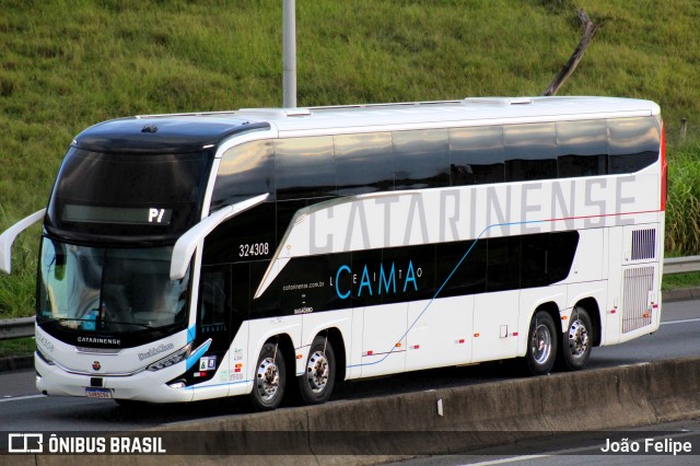 Auto Viação Catarinense 324308 na cidade de Canas, São Paulo, Brasil, por João Felipe. Número da foto: #12968001.