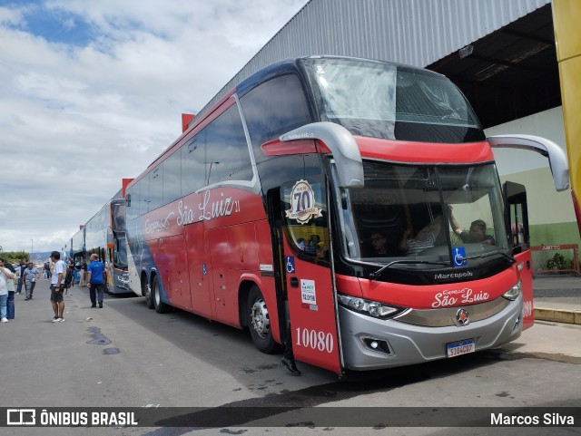 Expresso São Luiz 10080 na cidade de Caruaru, Pernambuco, Brasil, por Marcos Silva. Número da foto: #12965824.