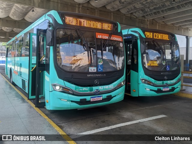 Linave Transportes RJ 146.002 na cidade de Nilópolis, Rio de Janeiro, Brasil, por Cleiton Linhares. Número da foto: #12967918.