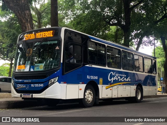 Expresso Garcia RJ 135.040 na cidade de Rio de Janeiro, Rio de Janeiro, Brasil, por Leonardo Alecsander. Número da foto: #12966741.