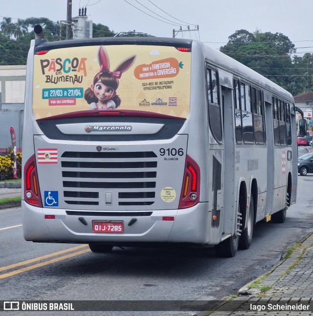 BluMob - Concessionária de Transporte Urbano de Blumenau 9106 na cidade de Blumenau, Santa Catarina, Brasil, por Iago Scheineider. Número da foto: #12966011.