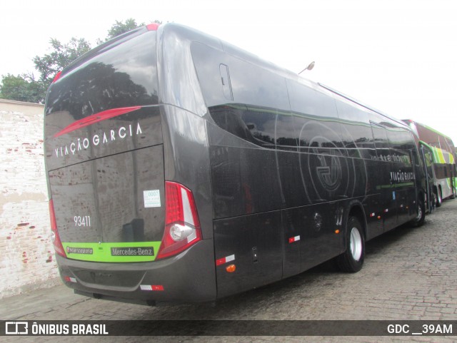 Viação Garcia 93411 na cidade de Curitiba, Paraná, Brasil, por GDC __39AM. Número da foto: #12966771.
