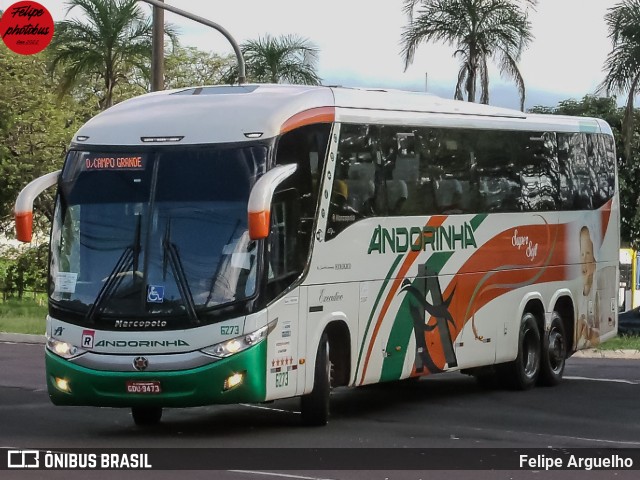Empresa de Transportes Andorinha 6273 na cidade de Campo Grande, Mato Grosso do Sul, Brasil, por Felipe Arguelho. Número da foto: #12966021.