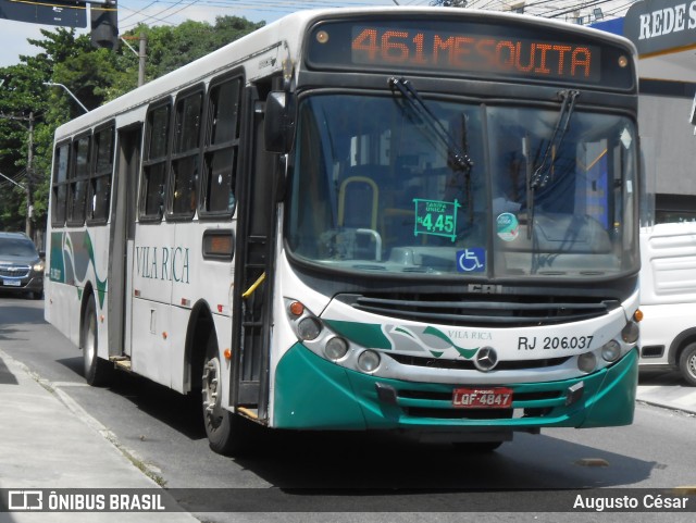 Viação Vila Rica RJ 206.037 na cidade de Nova Iguaçu, Rio de Janeiro, Brasil, por Augusto César. Número da foto: #12967275.