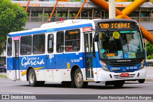 Expresso Garcia RJ 135.051 na cidade de Rio de Janeiro, Rio de Janeiro, Brasil, por Paulo Henrique Pereira Borges. Número da foto: #12970351.