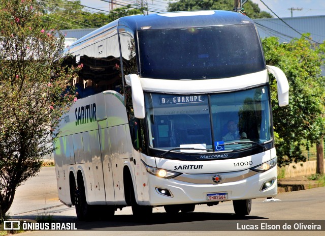 Saritur - Santa Rita Transporte Urbano e Rodoviário 14000 na cidade de Alfenas, Minas Gerais, Brasil, por Lucas Elson de Oliveira. Número da foto: #12968237.