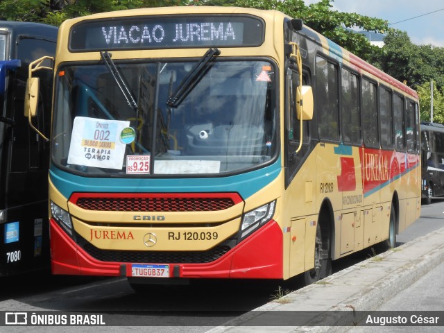 Auto Viação Jurema RJ 120.039 na cidade de Rio de Janeiro, Rio de Janeiro, Brasil, por Augusto César. Número da foto: #12970037.