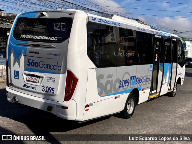 Auto Ônibus Alcântara 3.095 na cidade de São Gonçalo, Rio de Janeiro, Brasil, por Luiz Eduardo Lopes da Silva. Número da foto: #12968687.