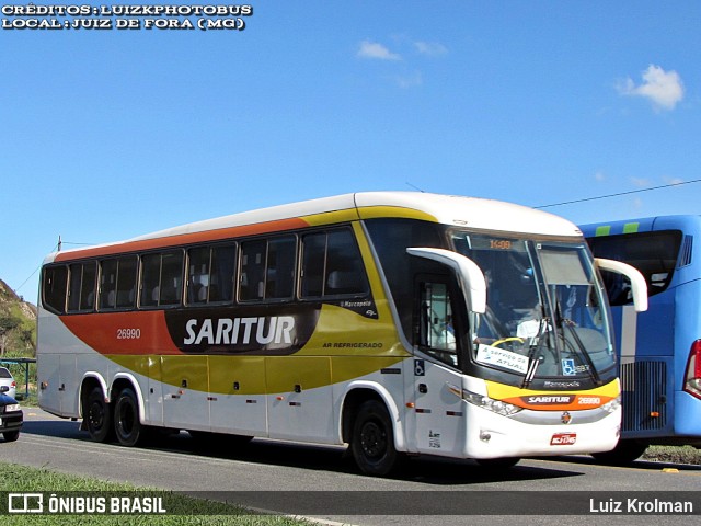 Saritur - Santa Rita Transporte Urbano e Rodoviário 26990 na cidade de Juiz de Fora, Minas Gerais, Brasil, por Luiz Krolman. Número da foto: #12969079.