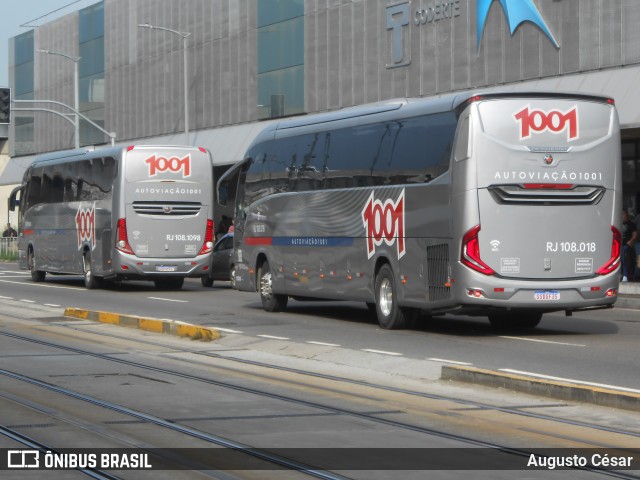 Auto Viação 1001 RJ 108.018 na cidade de Rio de Janeiro, Rio de Janeiro, Brasil, por Augusto César. Número da foto: #12970016.